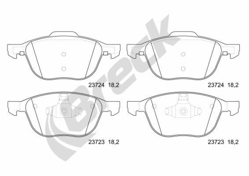 BRECK Brake Pad Set, disc brake