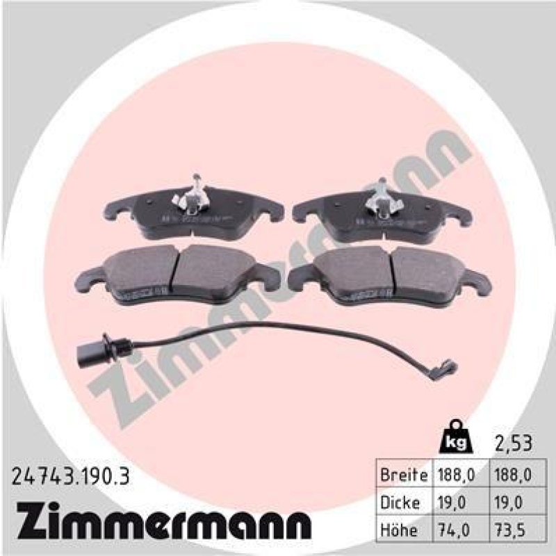 Zimmermann Bremsscheiben + Zimmermann Bremsbeläge