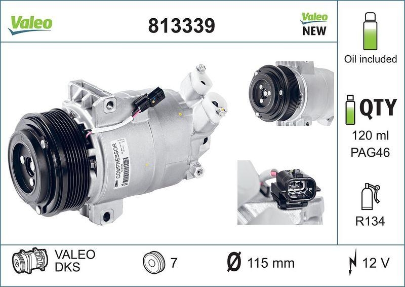 VALEO 813339 Kompressor Klimaanlage Klimakompressor passend für Renault Koleos I 813339