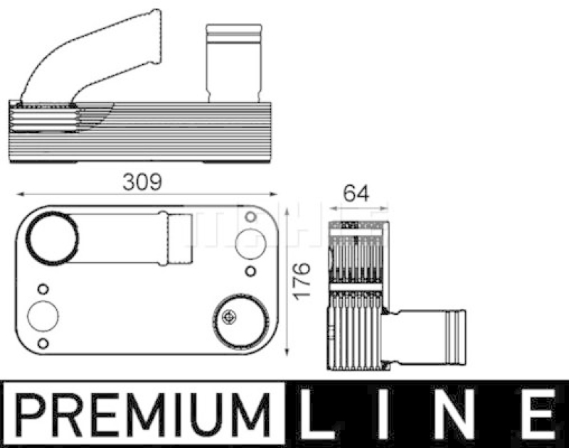 MAHLE Oil Cooler, engine oil BEHR *** PREMIUM LINE ***