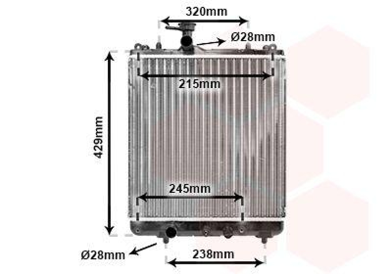 VAN WEZEL Radiator, engine cooling