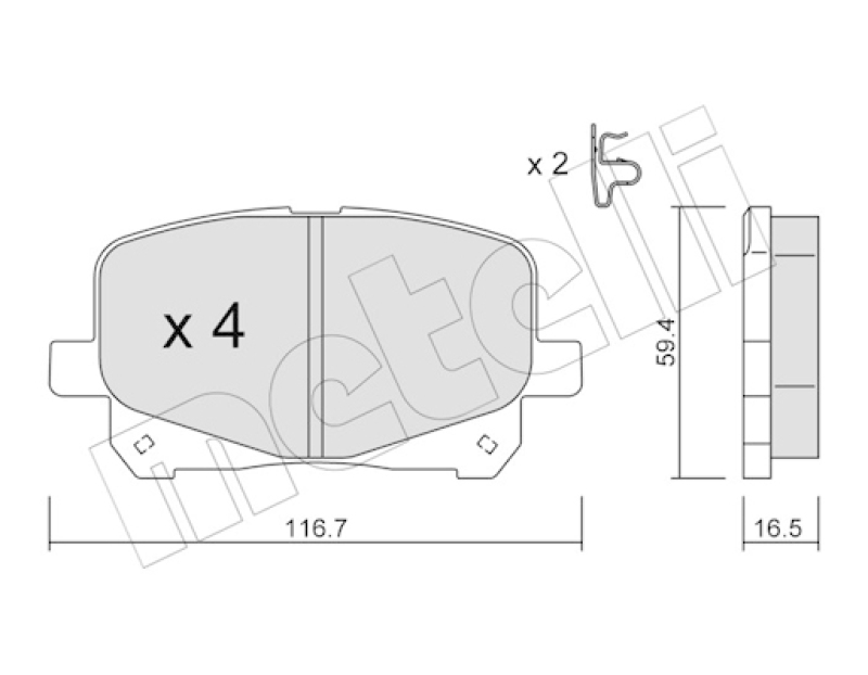 METELLI Brake Pad Set, disc brake