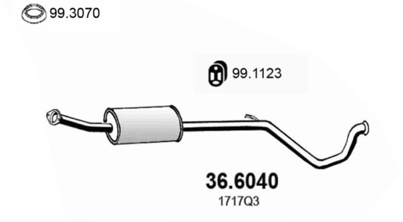 ASSO Mittelschalldämpfer