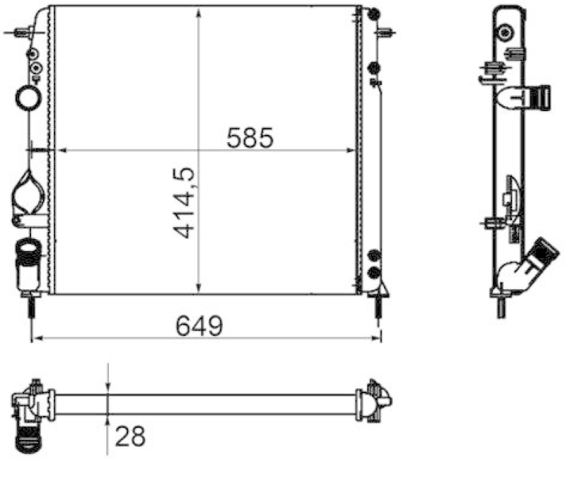 MAHLE Radiator, engine cooling BEHR *** PREMIUM LINE ***