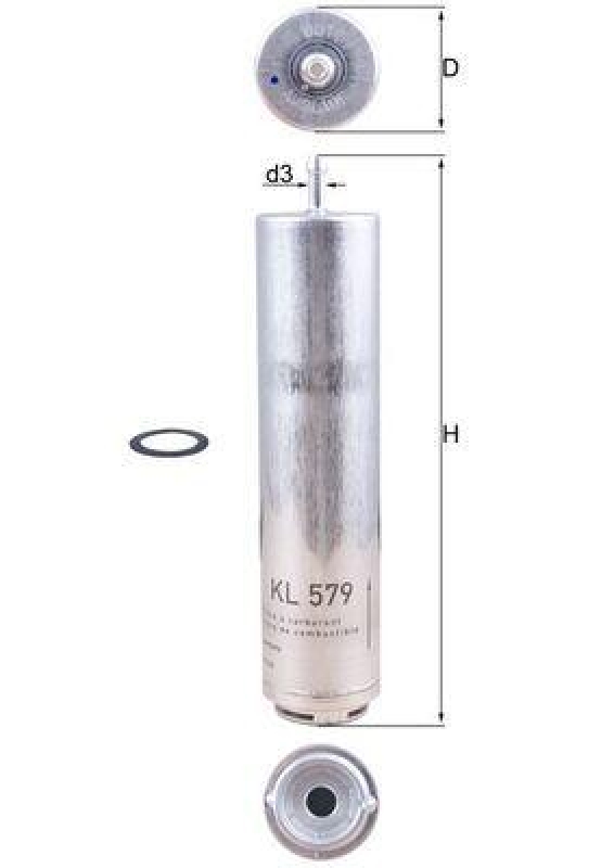 MAHLE Kraftstofffilter KL 579D