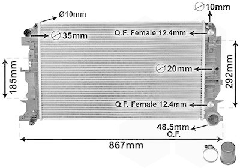 VAN WEZEL Kühler, Motorkühlung *** IR PLUS *** 30002403