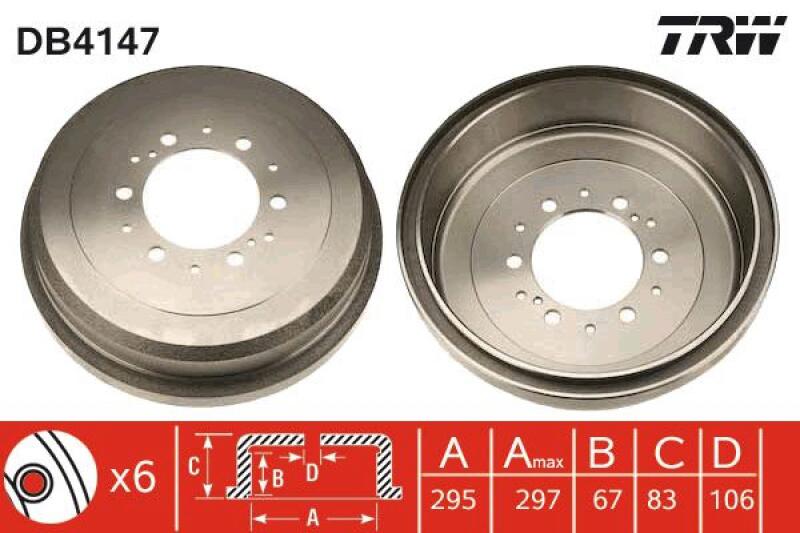 2x TRW Bremstrommel