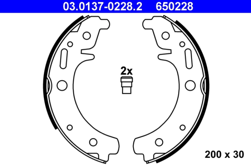 ATE Bremsbackensatz 03.0137-0228.2