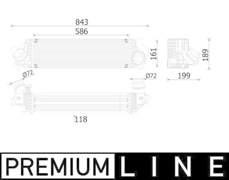 MAHLE Ladeluftkühler BEHR *** PREMIUM LINE ***