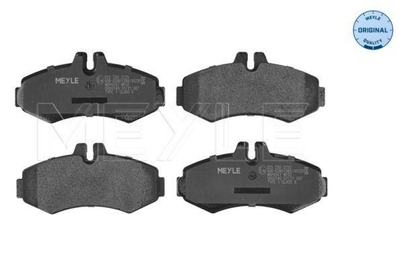 MEYLE Bremsbelagsatz, Scheibenbremse MEYLE-ORIGINAL: True to OE. 025 230 2220