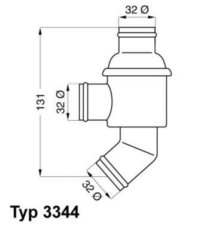 BorgWarner (Wahler) Thermostat f&uuml;r K&uuml;hlmittel / K&uuml;hlerthermostat 3344.80