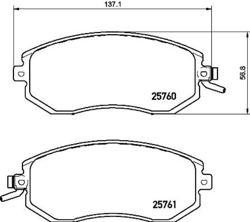 BREMBO Brake Pad Set, disc brake BREMBO XTRA LINE