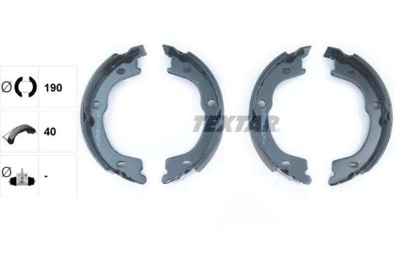 TEXTAR Brake Shoe Set, parking brake