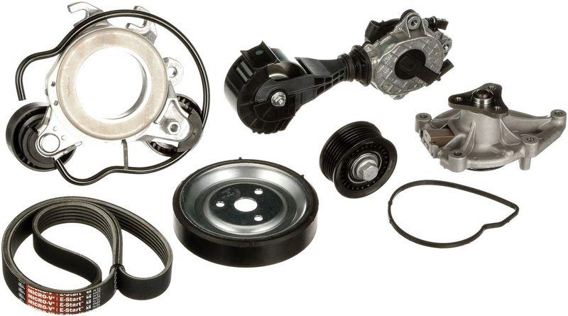 GATES Wasserpumpe + Keilrippenriemensatz Micro-V&reg; E-START&trade; KP16PK797EST