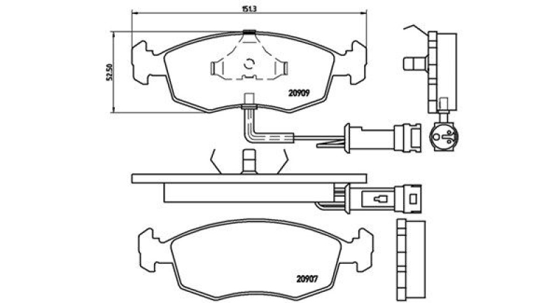 MAGNETI MARELLI Bremsbelagsatz, Scheibenbremse