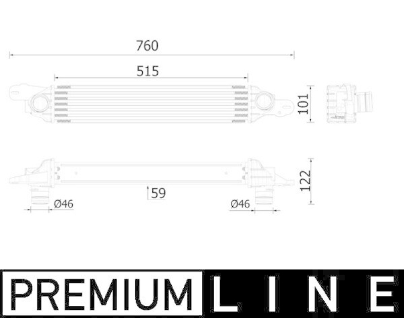 MAHLE Intercooler, charger BEHR *** PREMIUM LINE ***