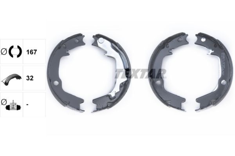 TEXTAR Brake Shoe Set, parking brake