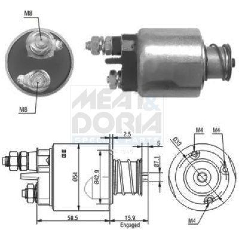 MEAT & DORIA Solenoid Switch, starter