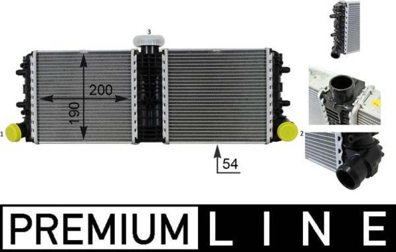 MAHLE Radiator, engine cooling BEHR *** PREMIUM LINE ***