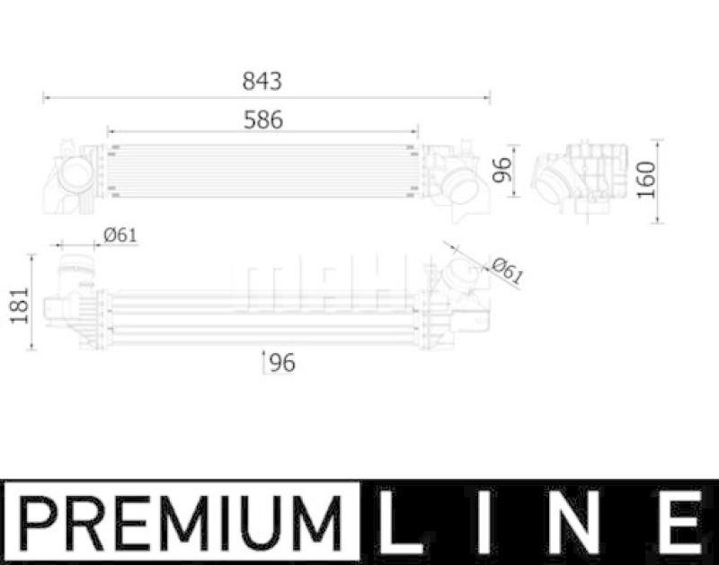 MAHLE Ladeluftkühler BEHR *** PREMIUM LINE ***