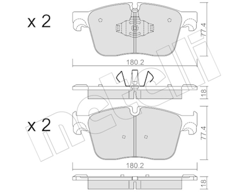 METELLI Brake Pad Set, disc brake