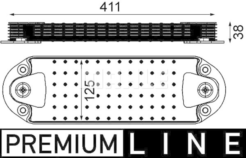 MAHLE Oil Cooler, engine oil BEHR *** PREMIUM LINE ***