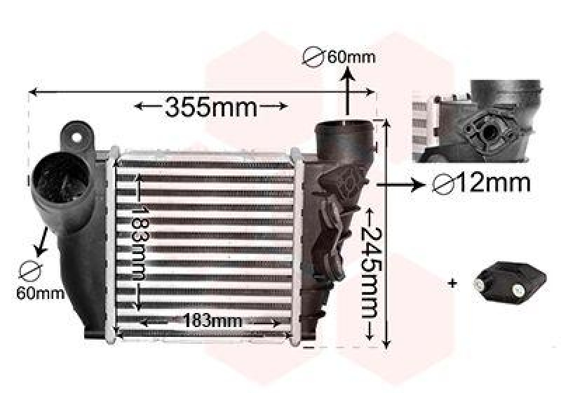 VAN WEZEL Intercooler, charger *** IR PLUS ***