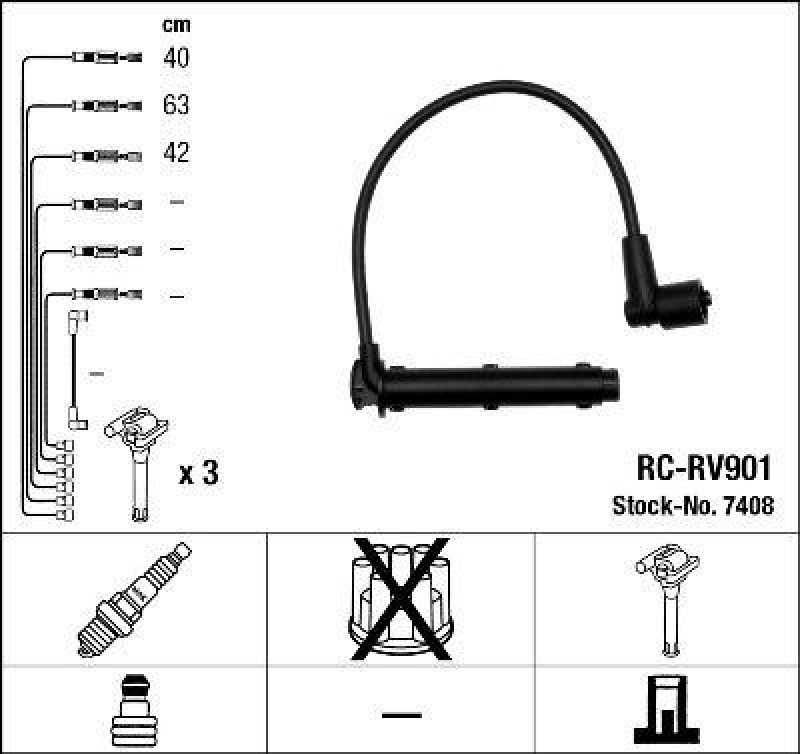 NGK Ignition Cable Kit