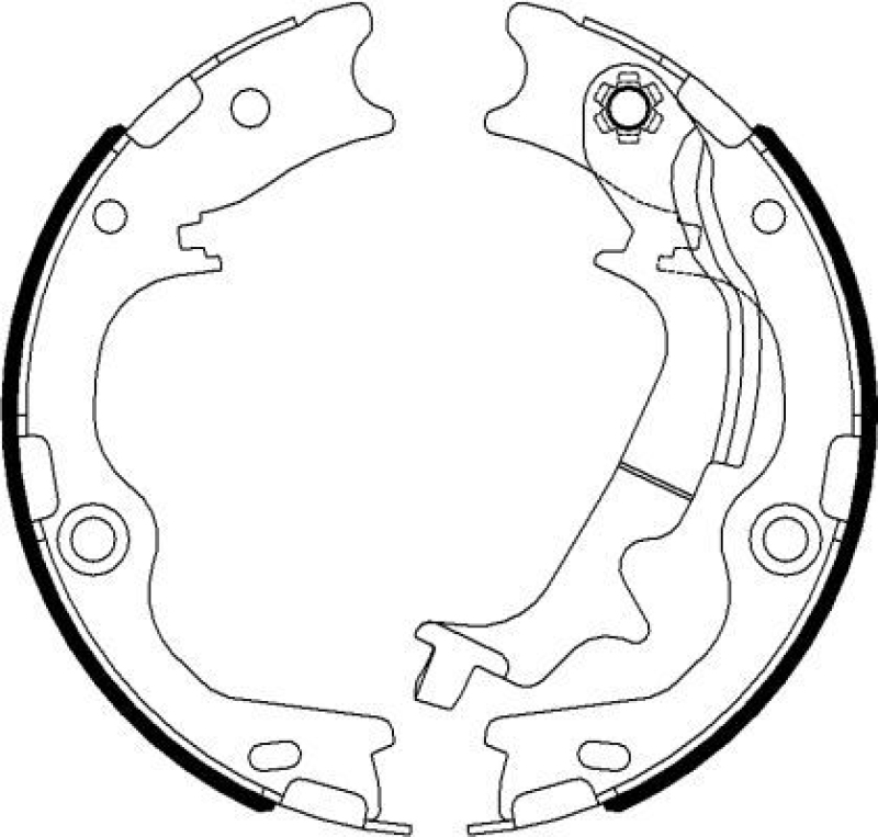 TEXTAR Brake Shoe Set, parking brake