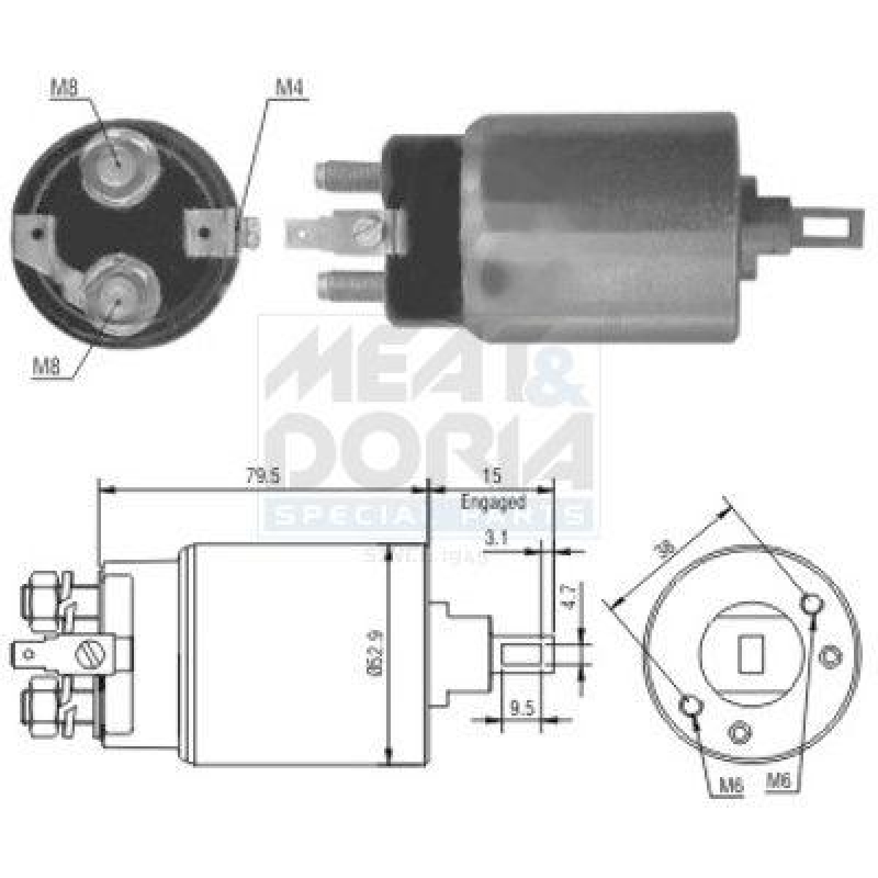 MEAT & DORIA Magnetschalter für Starter / Anlasser