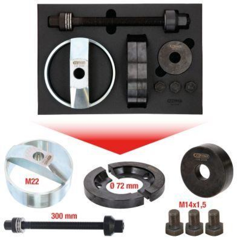 KS TOOLS Montagewerkzeugsatz, Radnabe/Radlager