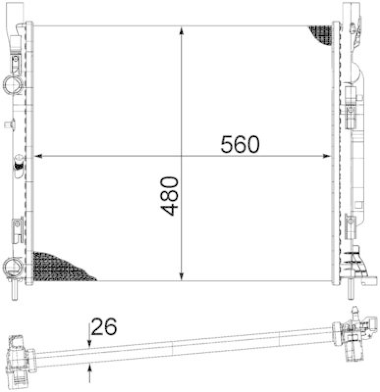 MAHLE Radiator, engine cooling BEHR