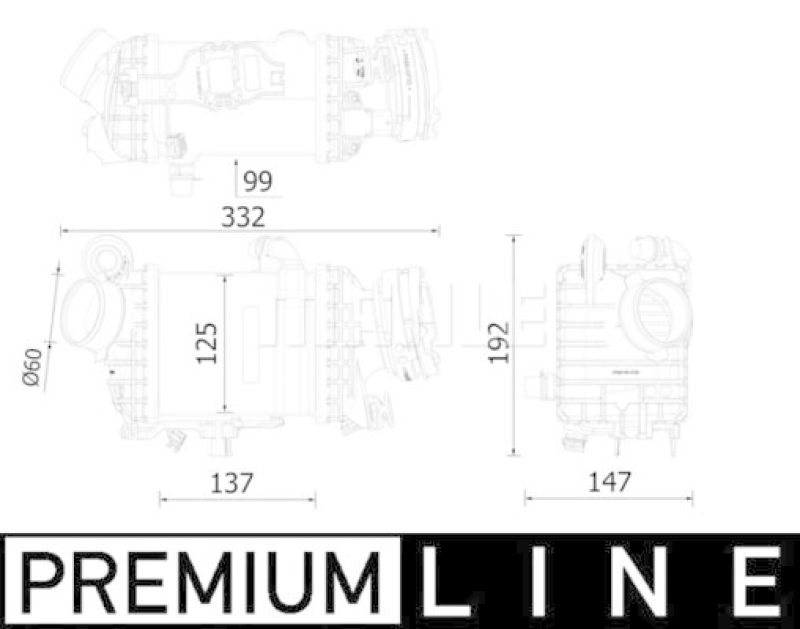 MAHLE Ladeluftkühler BEHR *** PREMIUM LINE ***