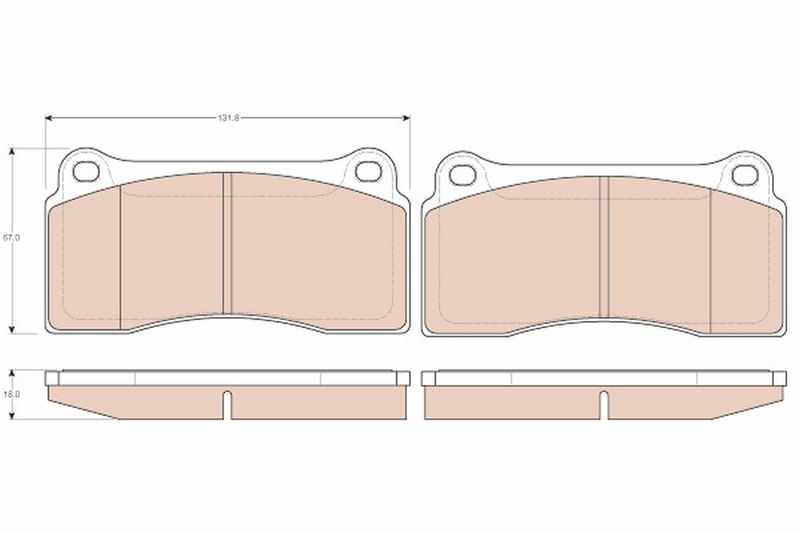 TRW Bremsbelagsatz, Scheibenbremse GDB1536