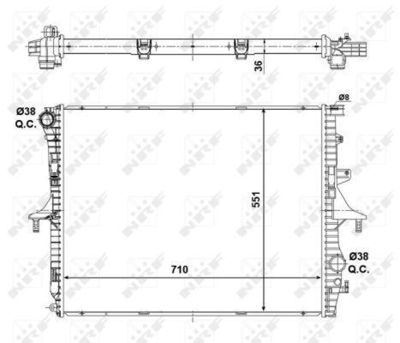 NRF Radiator, engine cooling