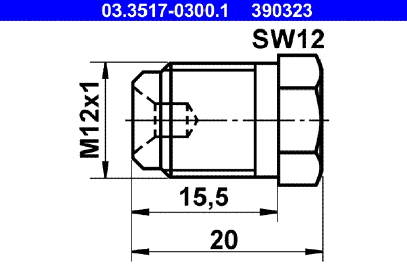 ATE Screw Plug, brake master cylinder