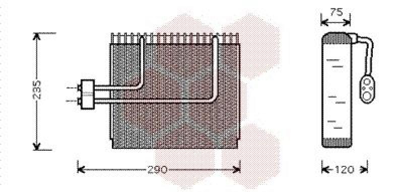 VAN WEZEL Evaporator, air conditioning