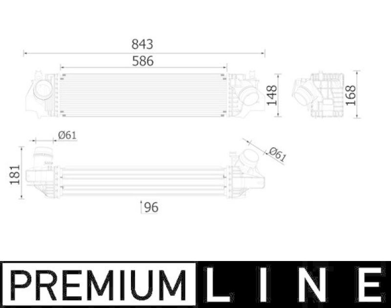 MAHLE Ladeluftk&uuml;hler BEHR *** PREMIUM LINE *** CI 617 000P