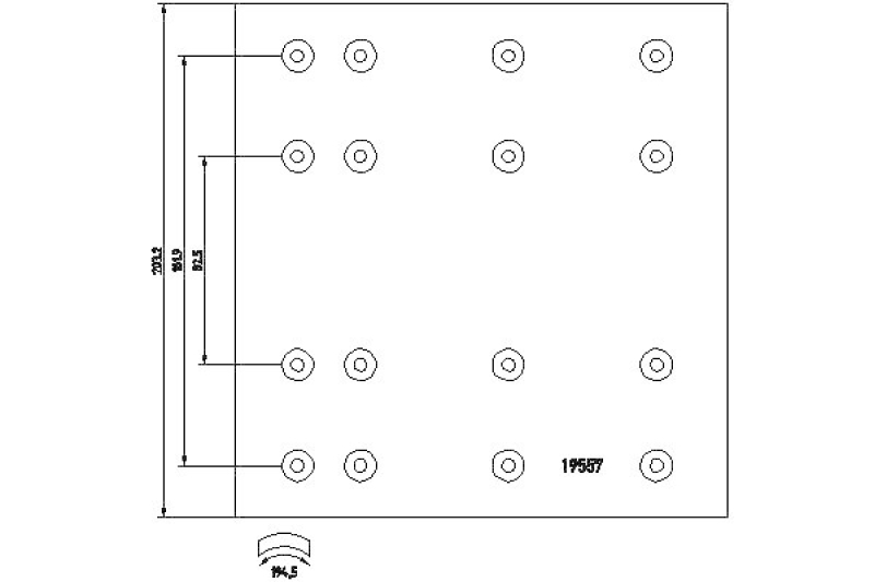 TEXTAR Brake Lining Kit, drum brake