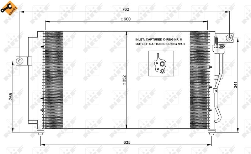 NRF Condenser, air conditioning EASY FIT