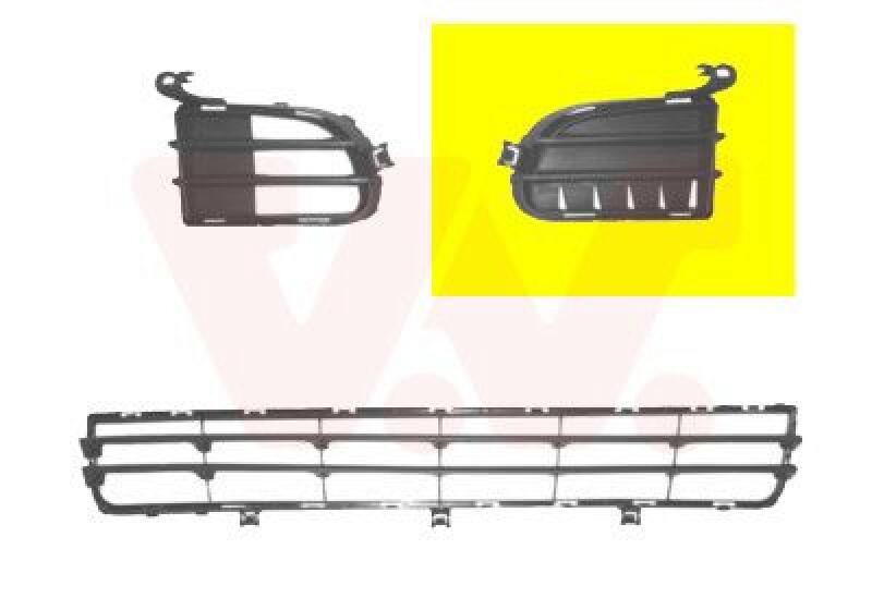 VAN WEZEL Ventilation Grille, bumper