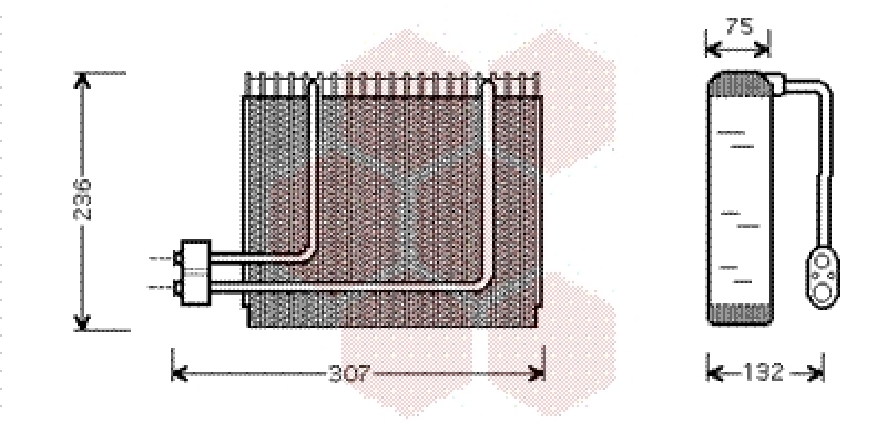 Evaporator, air conditioning