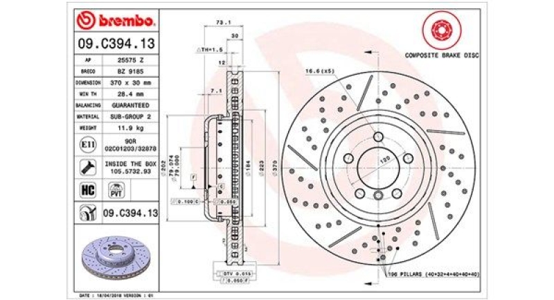 2x MAGNETI MARELLI Bremsscheibe