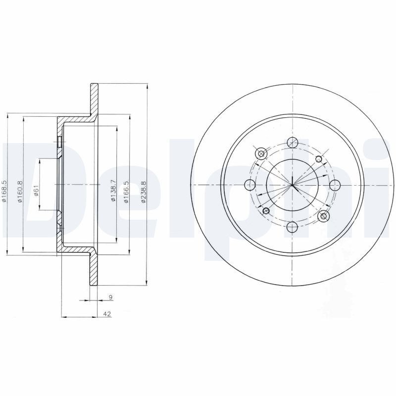 2x DELPHI Bremsscheibe