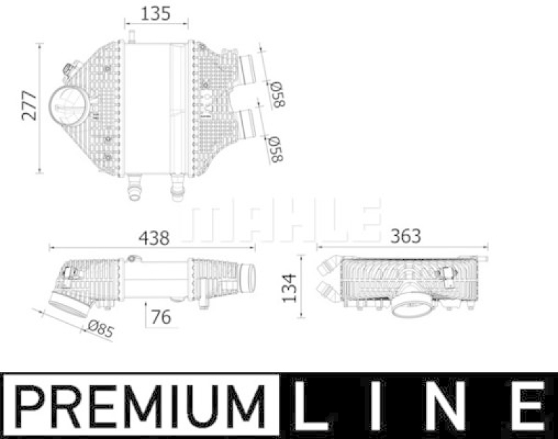 MAHLE Ladeluftkühler BEHR *** PREMIUM LINE ***