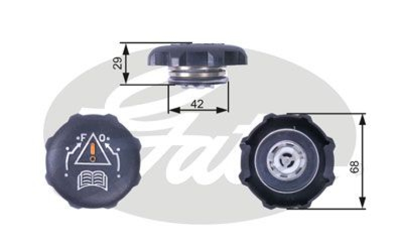 GATES Cap, coolant tank