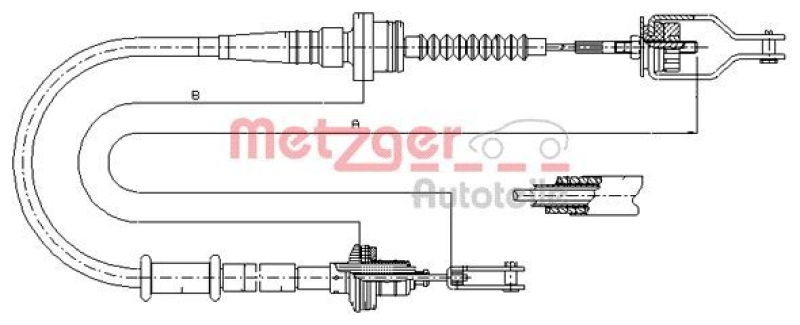 METZGER Cable Pull, clutch control