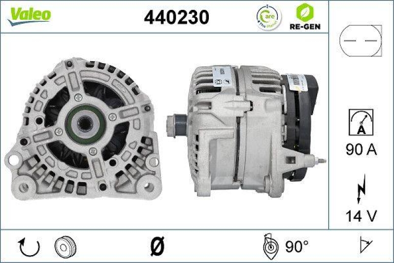 VALEO Alternator VALEO RE-GEN REMANUFACTURED