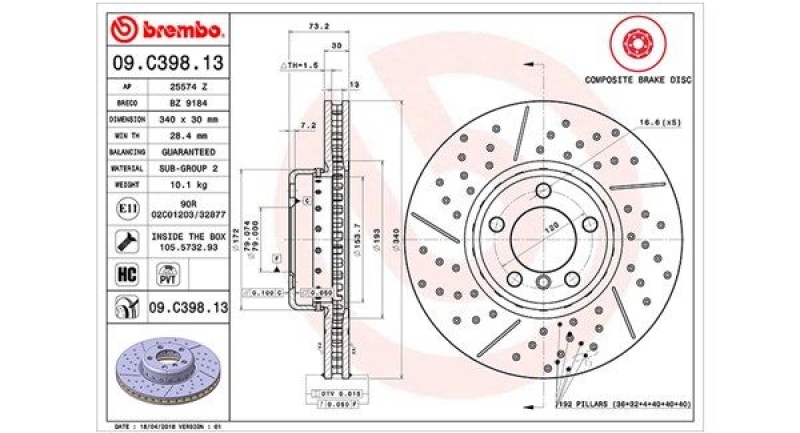 2x MAGNETI MARELLI Bremsscheibe