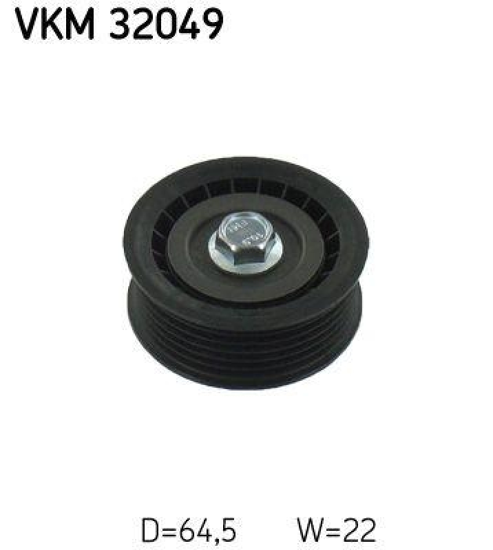 SKF Deflection/Guide Pulley, V-ribbed belt